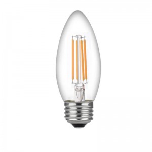 Bóng đèn LED nến 60 watt Cơ sở trung bình, Bóng đèn nến, Bóng đèn có thể điều chỉnh rõ ràng Bóng đèn LED 60 watt (Chỉ sử dụng 4,5 watt), Bóng đèn dây tóc LED C37